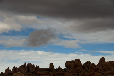 Arches Nat. Park - clearing sky