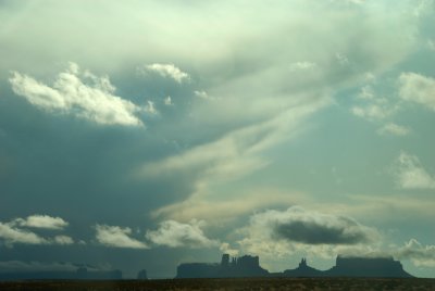 Clouds over Monument Valley