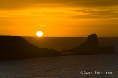 Sunset at Worms Head, Gower