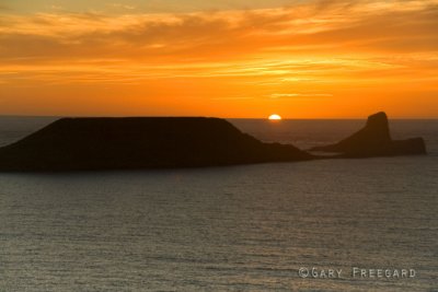 Sunset at Worms Head, Gower