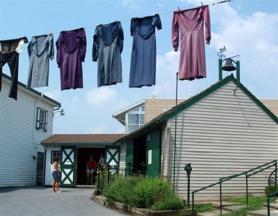 Typical Amish washing line