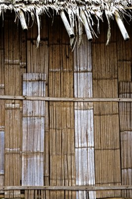 Bamboo housing Lahu village, Thailand 2008