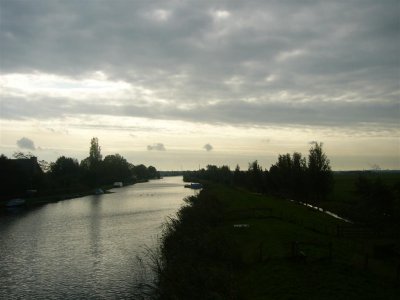 Vanaf trambrug bij Schipluiden