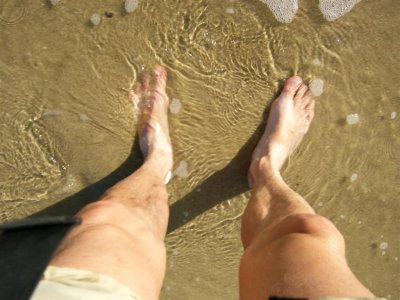 strandvijfdaagse op blote voeten