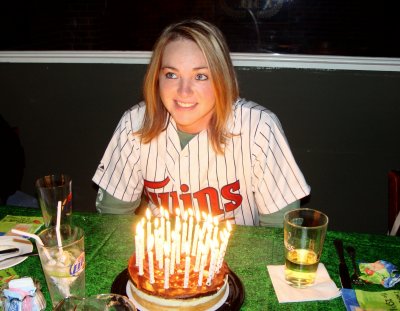 A glowing TWINS fan on her birthday...