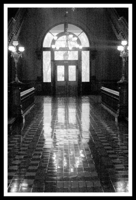 Old Capitol Hallway_BW