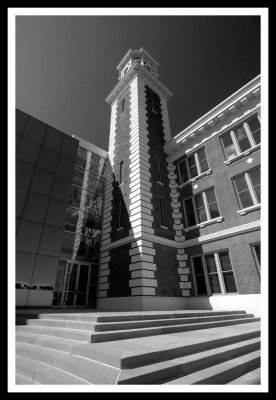 Steps and Tower_BW
