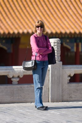Mom in the Forbidden City.