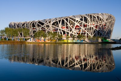 The Bird's Nest at sunrise.