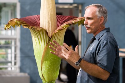 Guy informing us about the plant.