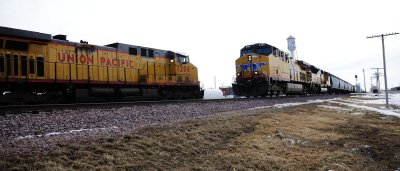 Freight Trains Meet