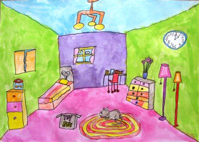 perspective: my dream room, Isabel, age:6