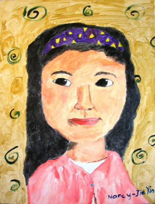 self-portrait, Nancy Yin, age:7