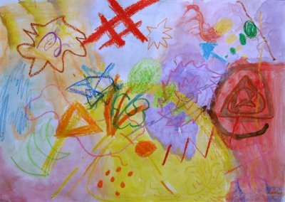 abstract painting, Jamie, age:11