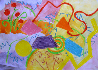 abstract painting, Janice, age:11