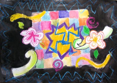 abstract painting, Christy, age:13