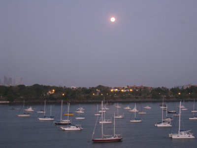 Panama City at dusk