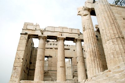 The Propylea which extends 150 feet across the western face of the Acropolis
