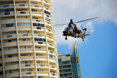 1. Helicopters play a big part creating a good atmosphere at the Indy car race on the Gold Coast.jpg