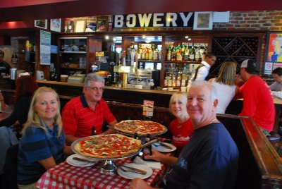 Pizza at the famous Lombardis Restaurant