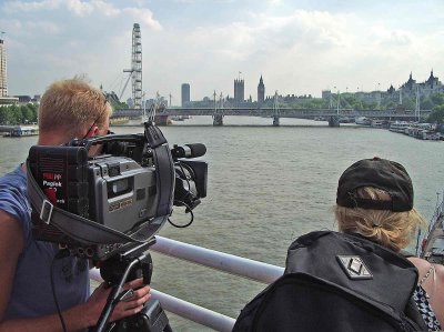 Shooting  Ben on Waterloo bridge