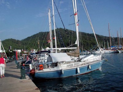 Einschiffung im Hafen von Gcek