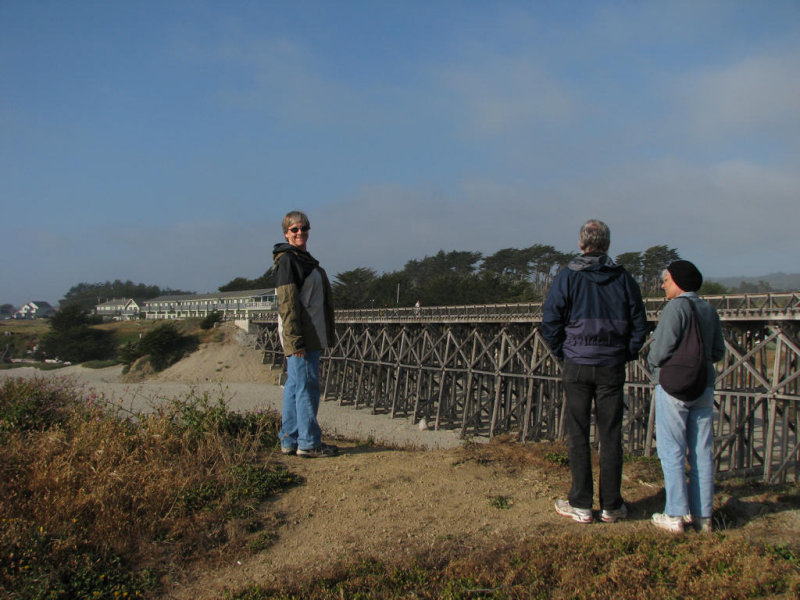 A view of the repaired trestle and the Beachcomber