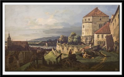 Vue de Pirna, prise du chateau de Sonnenstein. Vers 1759-1760