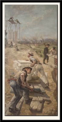 Travaux d'etablissement d'un square, 1892