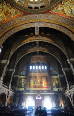 inside the Basilica (looking back at the entrance)