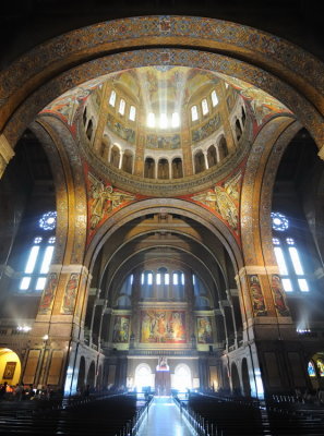 inside the Basilica (looking back at the entrance)