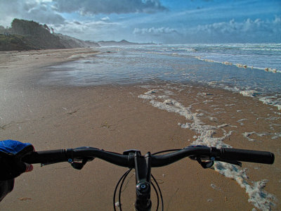 Bike on Beach  - Newport, Oregon