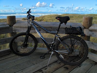 Bike by Ocean - Winchester Bay, Oregon