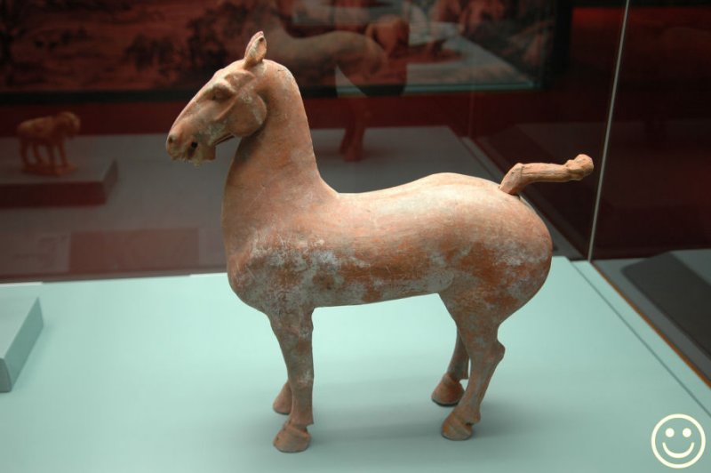 DSC_6712 Painted grey pottery horse.jpg