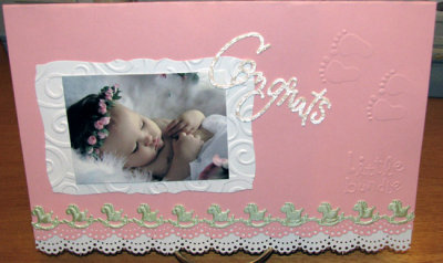New Baby girl card for grandparents