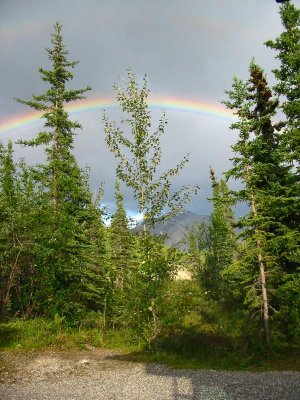 Rainbow at Muncho Lake, BC