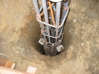 Steel in the 18 x 15 foot hole