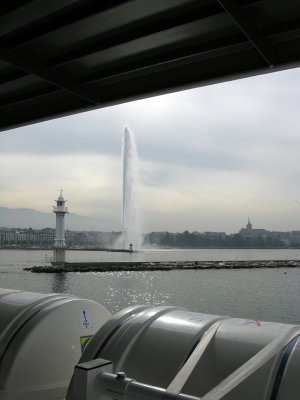 The Jet deau from the Lake,    Geneva.