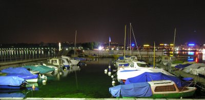 The Harbour at Night,     Geneva.