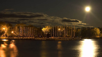 Moonrise Over Sudbury Yacht Club