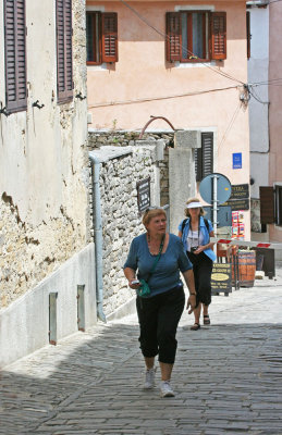 Jenny on steep street