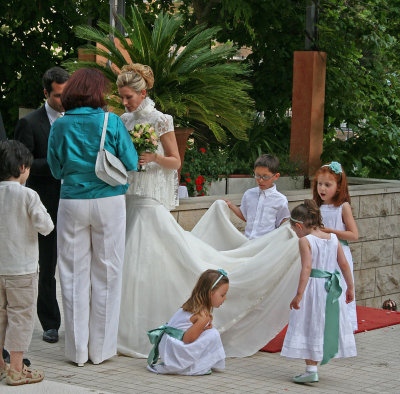 Bride with helpers