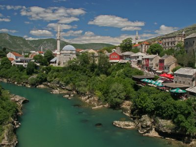 Old Town Mostar from Bridge