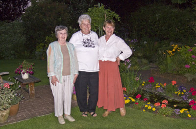 Pat Barbara & Carole taken in our garden