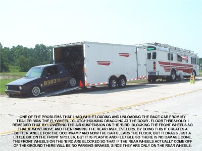 RACE CAR LOADING AND UNLOADING