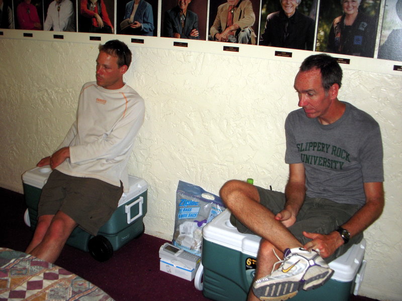 Dave Heckman and Jeff Lynn - tired at the SPW medical HQ
