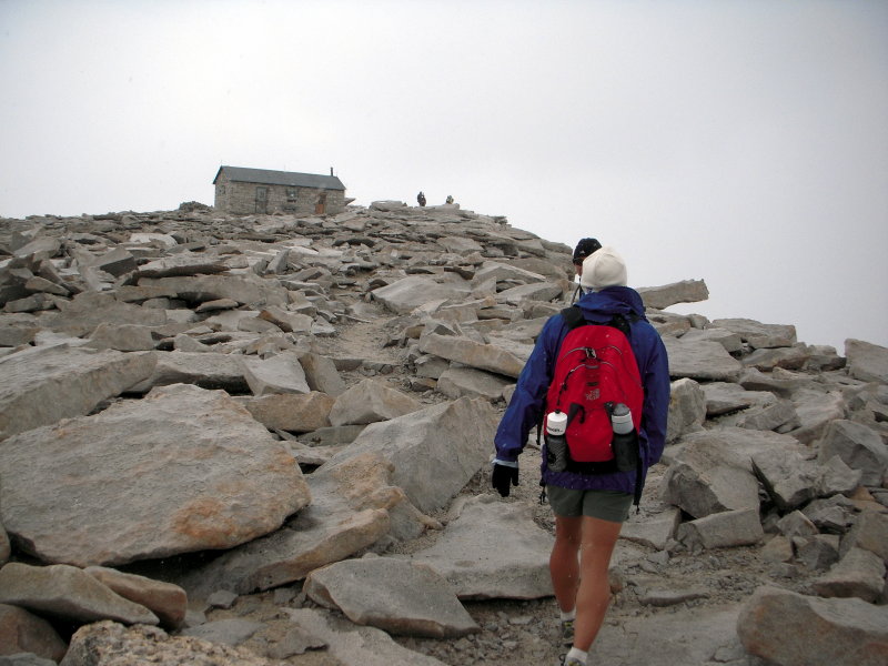 Finally, the summit hut