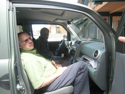David Lygre and Willie Holmes in Carbon, our team vehicle