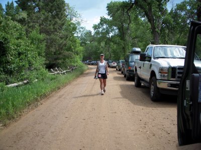 Olga heads to the start