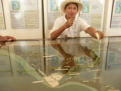 Dioramas in a marine museum portrayed Cartagena history.JPG